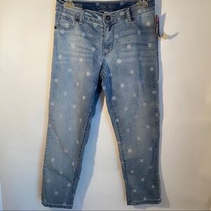 Cherokee Sz 14 Polka Dot Jeans skinny Crop